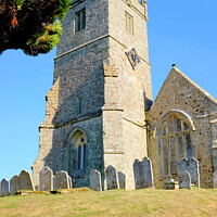 Buy canvas prints of All Saints church, Godshill, Isle of Wight. by john hill