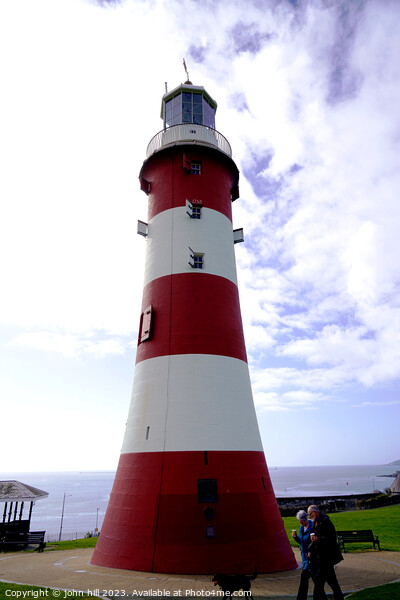 Smeaton's lighthouse at Plymouth Hoe Devon Picture Board by john hill