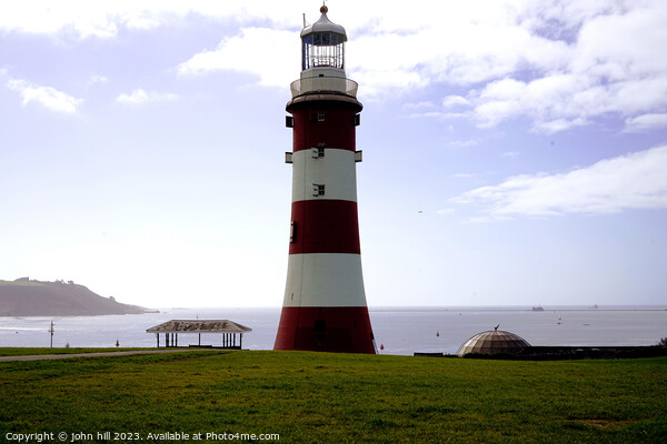 Plymouth Hoe with Smeaton's Lighthouse. Picture Board by john hill