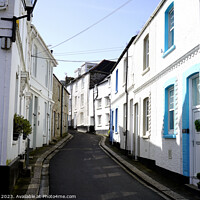 Buy canvas prints of Fore street in Fowey Cornwall by john hill