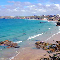 Buy canvas prints of Newquay North Cornwall by john hill
