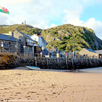 Buy canvas prints of The Quay, Barmouth, Wales. by john hill