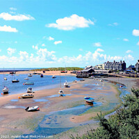 Buy canvas prints of Harbor at low tide, Barmouth, Wales. by john hill