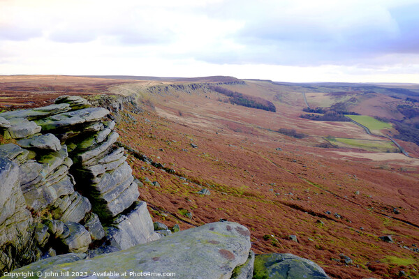 Stanage Edge, Derbyshire, UK. Picture Board by john hill