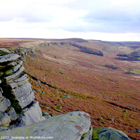 Buy canvas prints of Stanage Edge, Derbyshire, UK. by john hill
