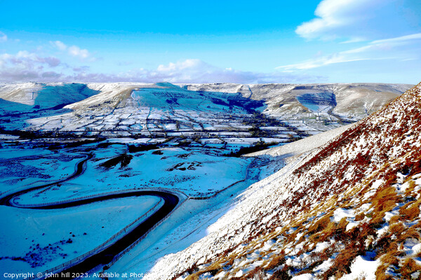 Winter Peak district, Derbyshire, UK. Picture Board by john hill