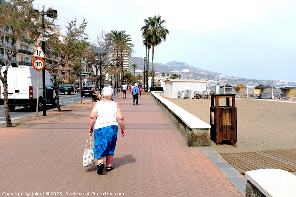 Paseo Maritimo promenade, Fuengirola, Spain. Picture Board by john hill