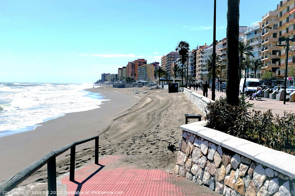 South beach and promenade, Fuengirola, Spain. Picture Board by john hill