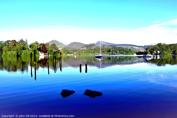 The beauty of Derwentwater Picture Board by john hill
