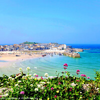 Buy canvas prints of St. Ives Harbour, Cornwall, UK. by john hill