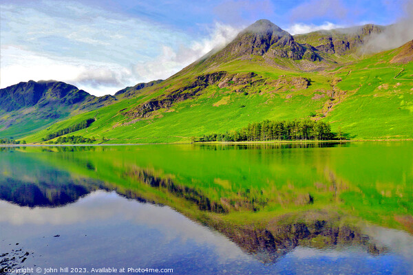 Mountain reflections, Cumbria, UK. Picture Board by john hill