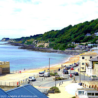 Buy canvas prints of Ventnor seafront, Isle of Wight, UK. by john hill