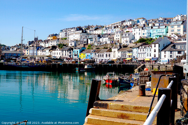 Harbour and quayside, Brixham, Devon, UK. Picture Board by john hill