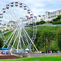 Buy canvas prints of Seafront big wheel, Torquay, Devon, UK. by john hill