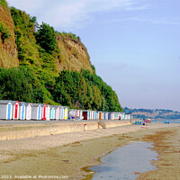 Buy canvas prints of Low tide at Small Hope beach, Shanklin, Isle of wight. by john hill