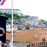 Buy canvas prints of Ventnor beach on the Isle of Wight. by john hill