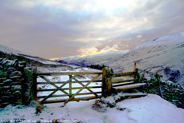 Majestic Winter Sunrise over the Vale of Edale Picture Board by john hill