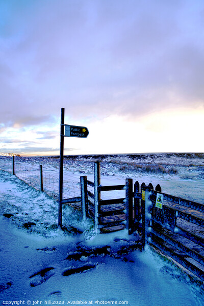 Majestic Winter Wonderland at Burbage Edge Picture Board by john hill
