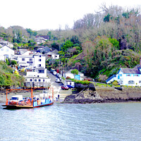 Buy canvas prints of Crossing the Picturesque Fowey River by john hill