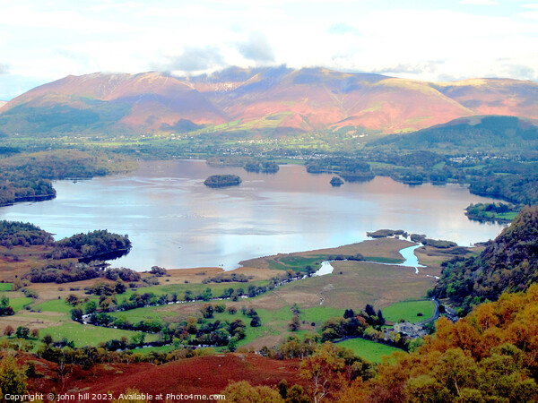 Majestic View of Derwent Water Picture Board by john hill