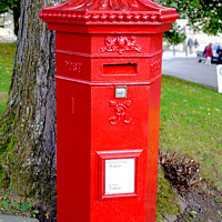 Buy canvas prints of Vintage Post Box in Buxton by john hill
