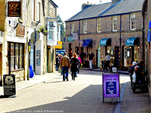 Explore the Historic Bath Street in Bakewell, Derb Picture Board by john hill