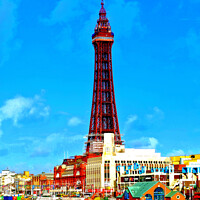 Buy canvas prints of Iconic Blackpool: Dance by the Sea by john hill