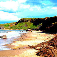 Buy canvas prints of The Erosion of Cayton Bay by john hill