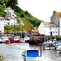 Buy canvas prints of Picturesque Polperro by john hill