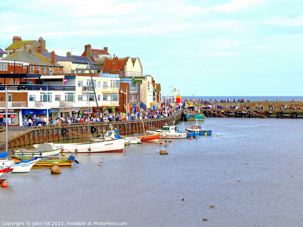 Bustling Bridlington Quayside Picture Board by john hill