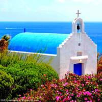 Buy canvas prints of Heavenly Church and Seaside Landscape by john hill