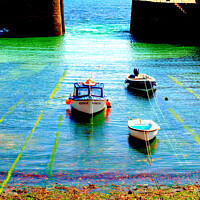 Buy canvas prints of Serene Entrance to Mousehole Harbour by john hill