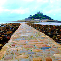 Buy canvas prints of The Mystical Island Fortress of St. Michaels Mount by john hill