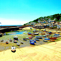 Buy canvas prints of Tranquil Mousehole Harbour by john hill