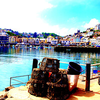 Buy canvas prints of Vibrant Brixham Harbour by john hill