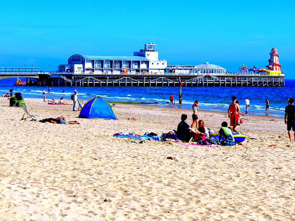Sunshine and Fun at Bournemouth Pier Picture Board by john hill