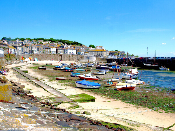 Charming Mousehole Harbour Picture Board by john hill