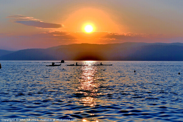 Relaxing Greek Sunset, Skiathos, Greece. Picture Board by john hill