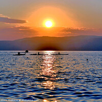 Buy canvas prints of Relaxing Greek Sunset, Skiathos, Greece. by john hill