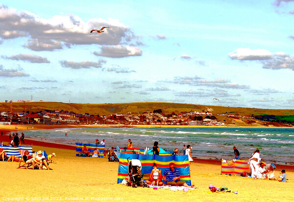 Warm September Day at Swanage Picture Board by john hill
