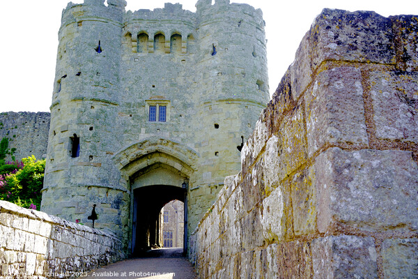 The Imposing Entrance to Carisbrooke Castle Picture Board by john hill