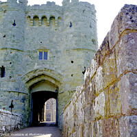 Buy canvas prints of The Imposing Entrance to Carisbrooke Castle by john hill