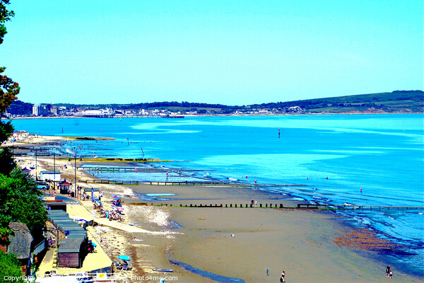 "Ethereal Tranquility: A Glimpse of Sandown Bay" Picture Board by john hill