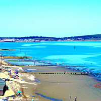 Buy canvas prints of "Ethereal Tranquility: A Glimpse of Sandown Bay" by john hill