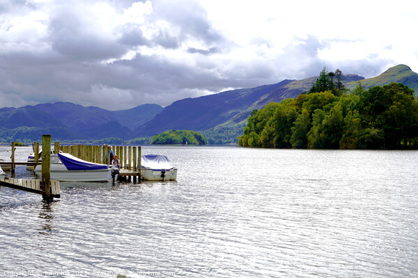 Dramatic Storm Clouds Engulfing Derwentwater Lake Picture Board by john hill