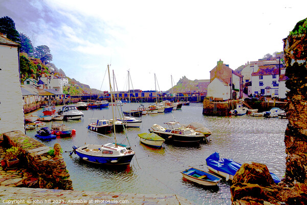 "Enchanting Polperro: A Tranquil Cornish Harbour" Picture Board by john hill