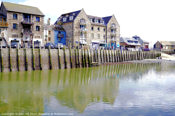"Twilight Serenity: Looe Quay's Enchanting Reflect Picture Board by john hill