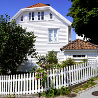Buy canvas prints of Idyllic Norwegian Cottage Charm by john hill