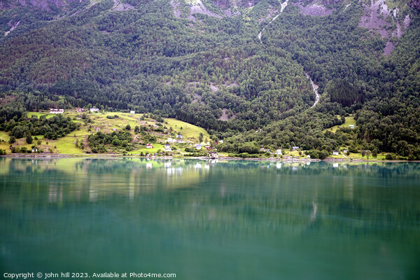 Skjolden reflections Norway Picture Board by john hill