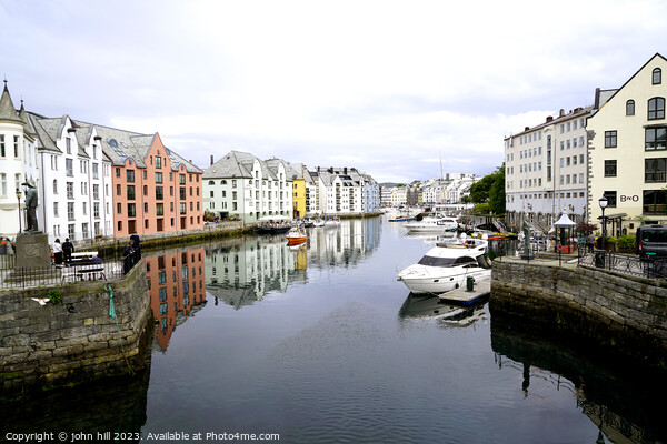 Alesund's Tranquil Mirror: Norway's Wonder Picture Board by john hill